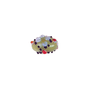 Raised 3D Flower Lampworked Glass Beads 5513