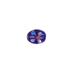 Raised 3D Flower Lampworked Glass Beads 5520