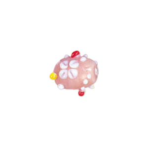 Raised 3D Flower Lampworked Glass Beads 5545