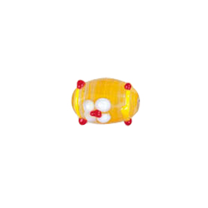Raised 3D Flower Lampworked Glass Beads 5553