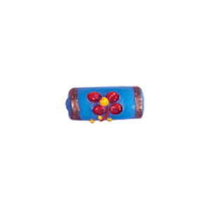 Raised 3D Flower Lampworked Glass Beads 5565