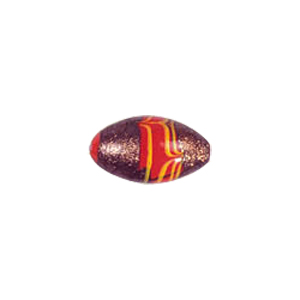 Feather design Oval shaped Lampworked Glass Beads 5615