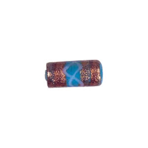 Goldstone band w or swirl Lampworked Glass Beads 5623