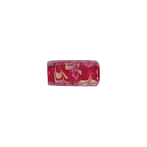 Color lined Glass Beads w or stringer designs 5636