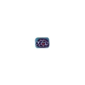 Millefiori slice sandwiched with color line Lamp Glass Beads 5713