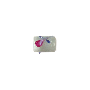 Tree or Flower design decorated Lampworked Glass Beads 5786