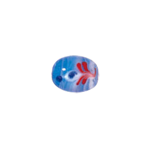 Tree or Flower design decorated Lampworked Glass Beads 5805