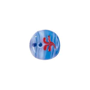 Tree or Flower design decorated Lampworked Glass Beads 5808