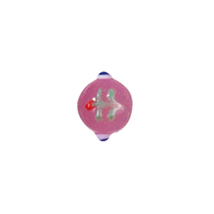 Tree or Flower design decorated Lampworked Glass Beads 5811