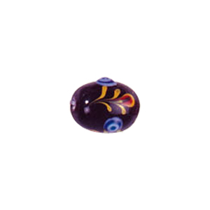Tree or Flower design decorated Lampworked Glass Beads 5831