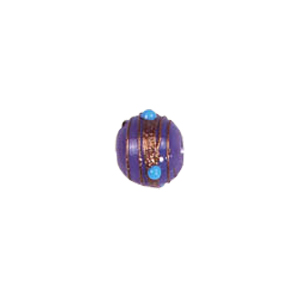 Gold stone striped Lampworked Beads 5833