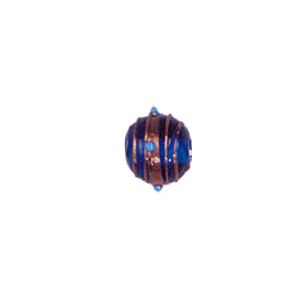 Gold stone striped Lampworked Beads 5834