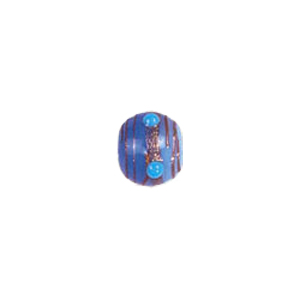 Gold stone striped Lampworked Beads 5842