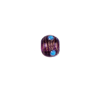 Gold stone striped Lampworked Beads 5843