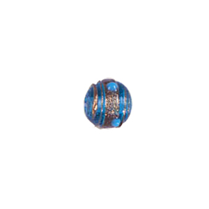 Gold stone striped Lampworked Beads 5852