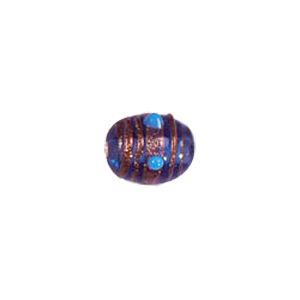 Gold stone striped Lampworked Beads 5866