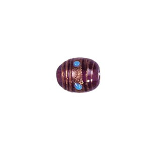 Gold stone striped Lampworked Beads 5870