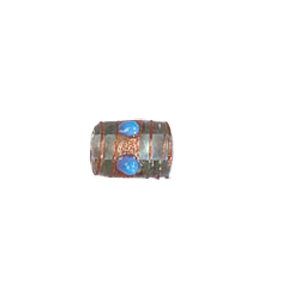 Gold stone striped Lampworked Beads 5872