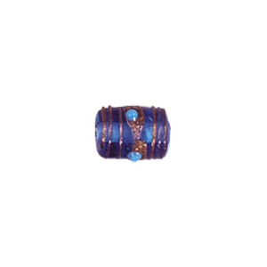 Gold stone striped Lampworked Beads 5886