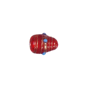 Gold stone striped Lampworked Beads 5892