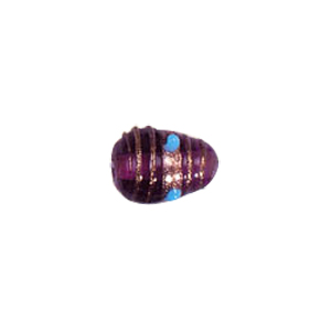 Gold stone striped Lampworked Beads 5893