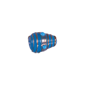 Gold stone striped Lampworked Beads 5899