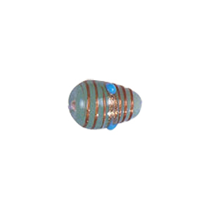 Gold stone striped Lampworked Beads 5900