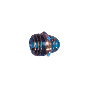 Gold stone striped Lampworked Beads 5909