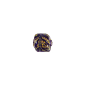 Tree and Flower design decorated Silver foiled Beads 5910