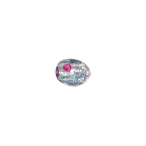 Tree and Flower design decorated Silver foiled Beads 5924