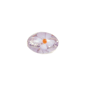 Tree and Flower design decorated Silver foiled Beads 5953