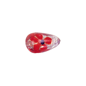Tree and Flower design decorated Silver foiled Beads 5957