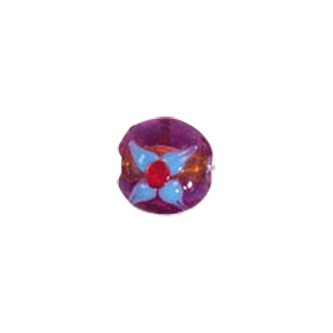 Tree and Flower design decorated Silver foiled Beads 5968
