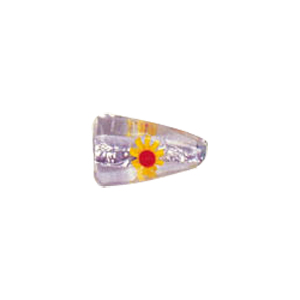 Tree and Flower design decorated Silver foiled Beads 5980