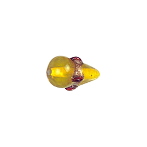 Twisted Gold band Lampworked Glass Beads 6162