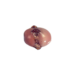 Twisted Gold band Lampworked Glass Beads 6218