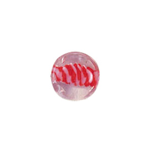 Color lined Glass Beads w or twisted stringer designs 6261
