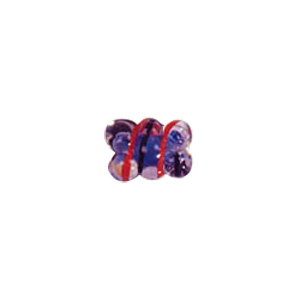 Grape shaped striped Lampworked Glass Beads 6288