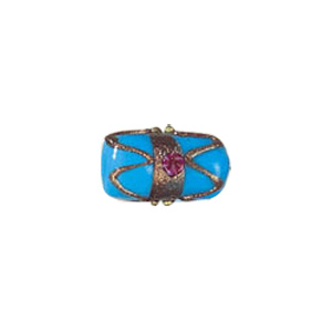 Goldstone stringer Lampworked Large–Glass Beads 6354