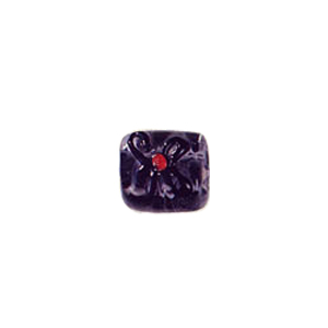 Tree and Flower design decorated Lampworked Glass Beads 6398