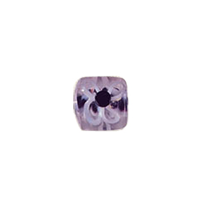 Tree and Flower design decorated Lampworked Glass Beads 6403