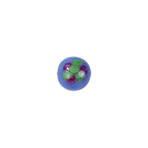 Tree and Flower design decorated Lampworked Glass Beads 6411
