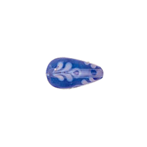 Tree and Flower design decorated Lampworked Glass Beads 6416