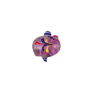 Tree and Flower design decorated Lampworked Glass Beads 6420