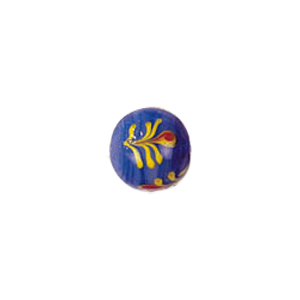 Tree and Flower design decorated Lampworked Glass Beads 6421