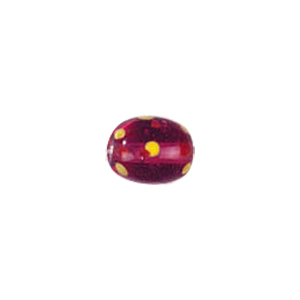 Dotted 2 tone Lampworked Glass beads 6431