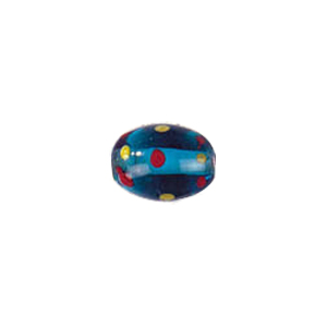 Dotted 2 tone Lampworked Glass beads 6435