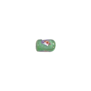 Color lined Silver foiled Glass Beads 6469