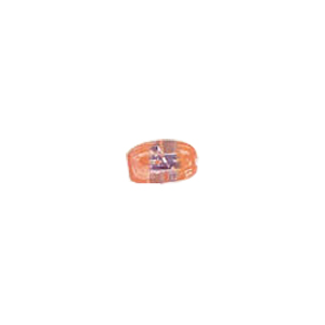 Color lined Silver foiled Glass Beads 6490
