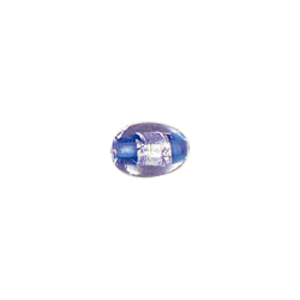 Color lined Silver foiled Glass Beads 6501